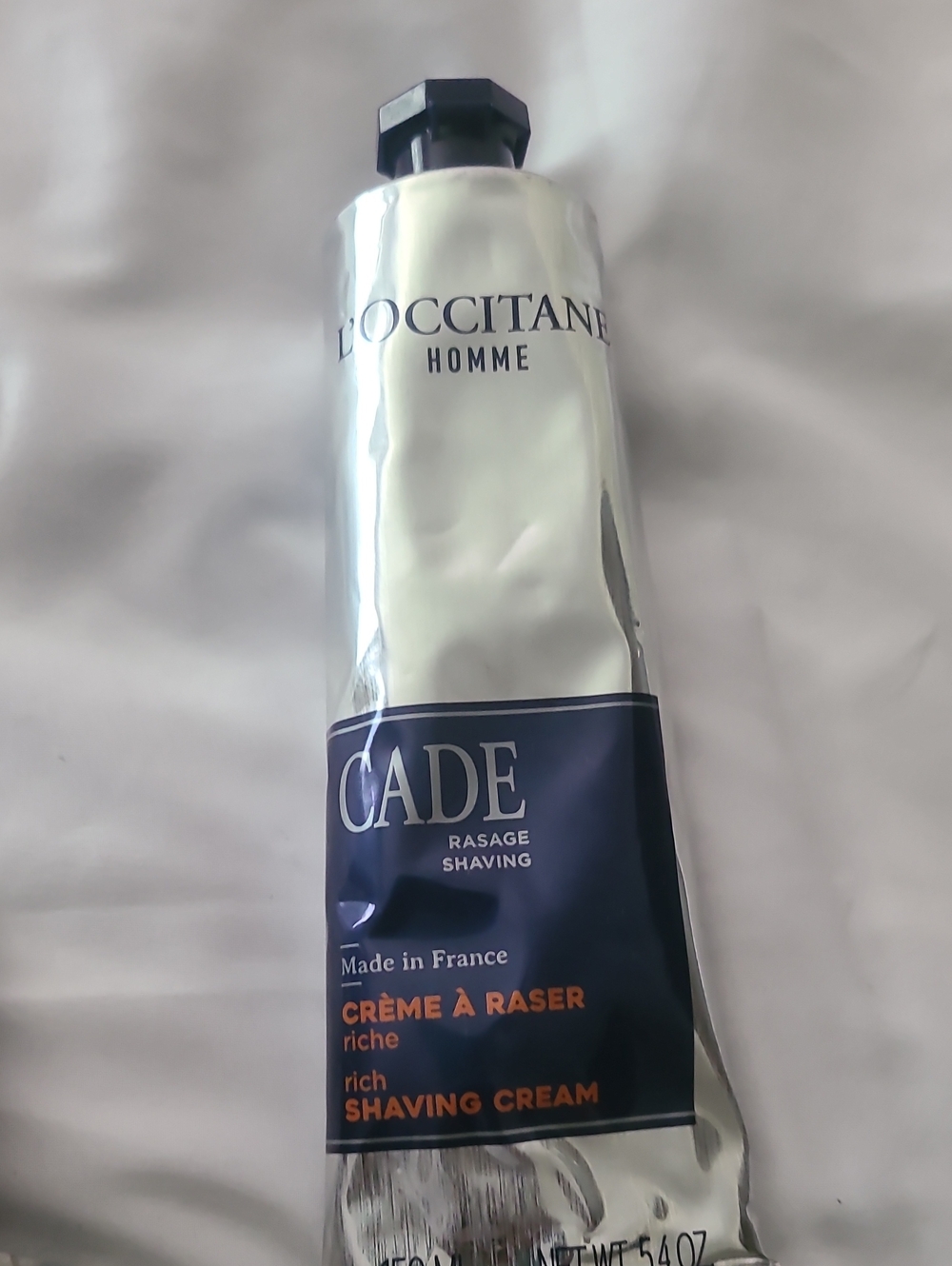 L'OCCITANE Cade Rich Shaving Cream - Silver & Navy